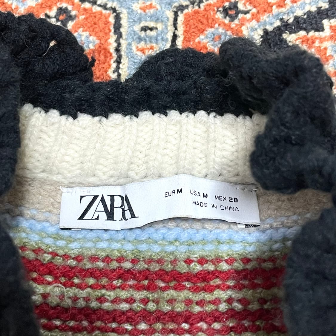 자라 멀티컬러 니트 조끼 여성M  상품이미지3