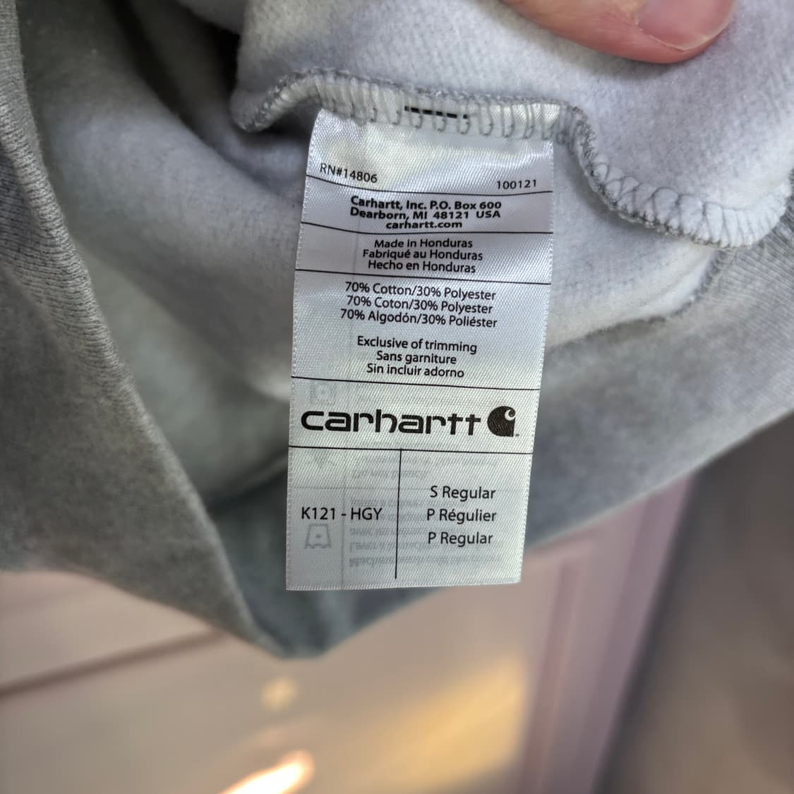 칼하트 후드 그레이 상품이미지3