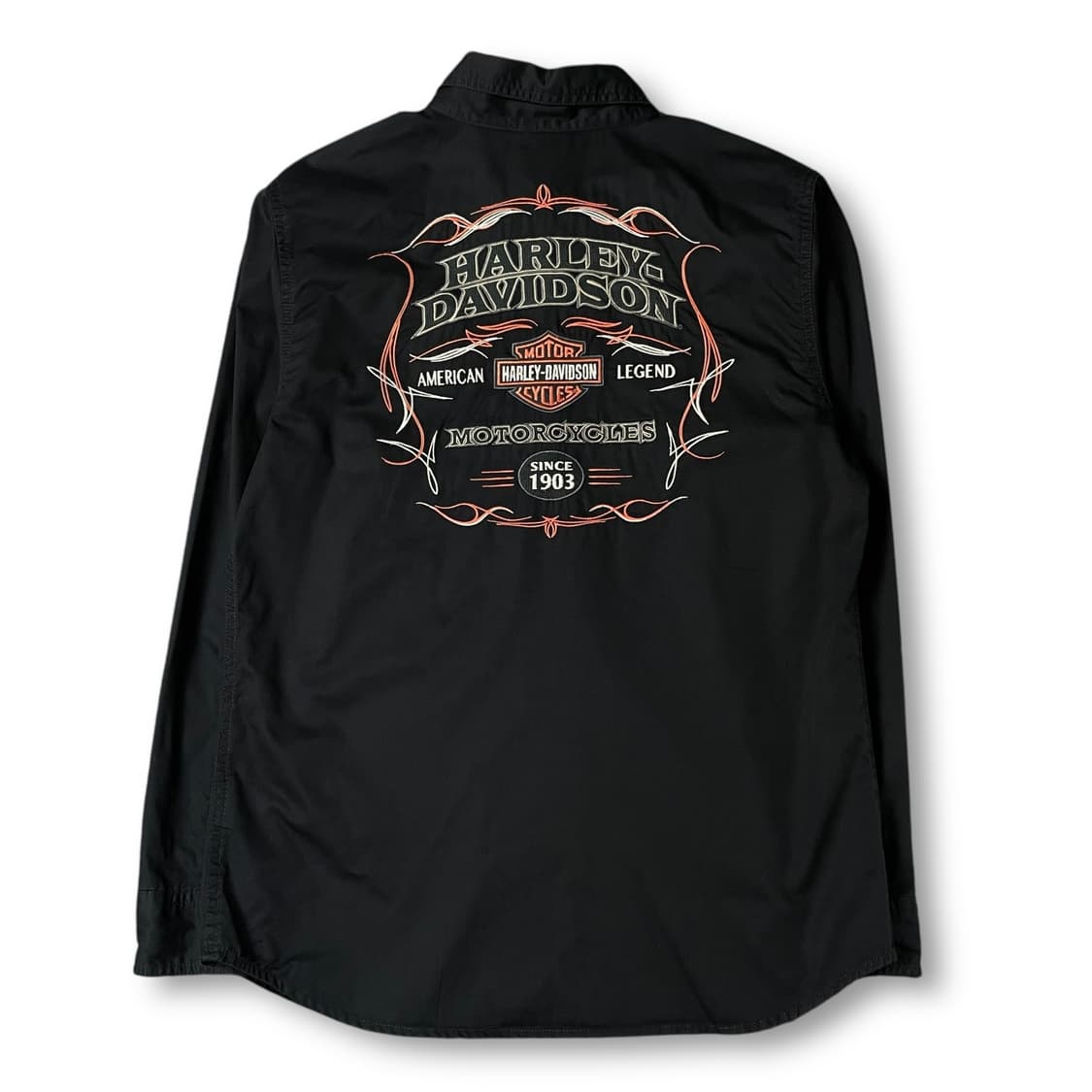 할리데이비슨 로고패치 블랙 긴팔 셔츠 슬림핏 M 상품이미지3