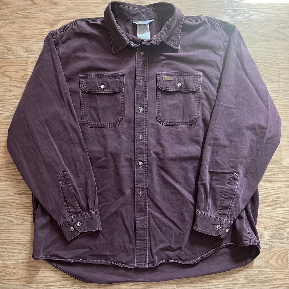 [CARHARTT] 칼하트 바람개비택 버건디 워크셔츠 상품이미지1