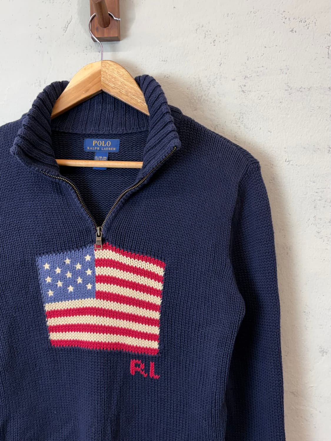 폴로랄프로렌 보이즈 성조기 니트 반집업 상품이미지2
