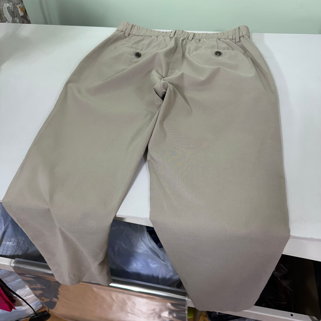 M 지오지아 베이지 루즈레귤러핏 밴딩 9부팬츠 상품이미지5