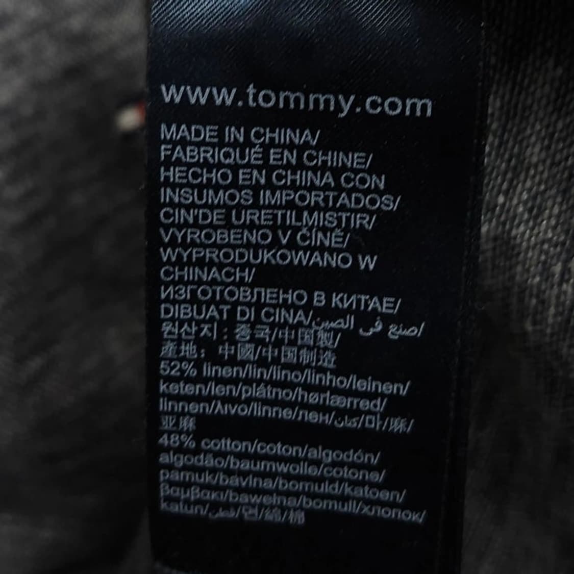 100~105 TOMMY 타미 힐피거 반팔 카라티 린넨 상품이미지4