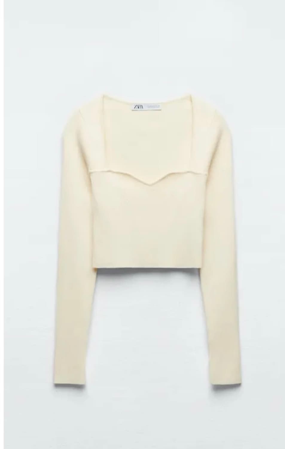 새상품 자라 코르셋 니트 탑 크림 m 상품이미지2