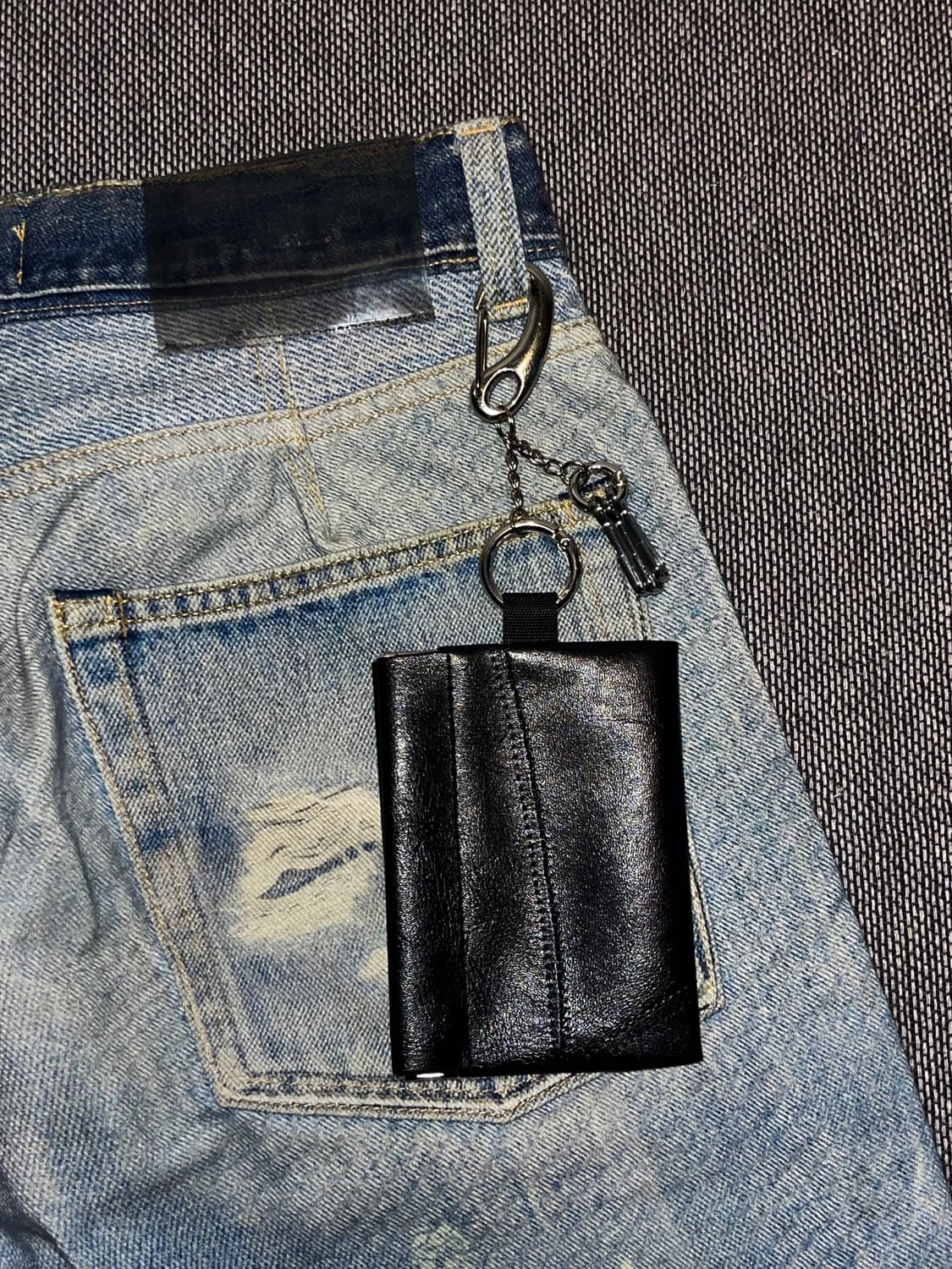 파이톤 레더 파우치 키링 세트 상품이미지2