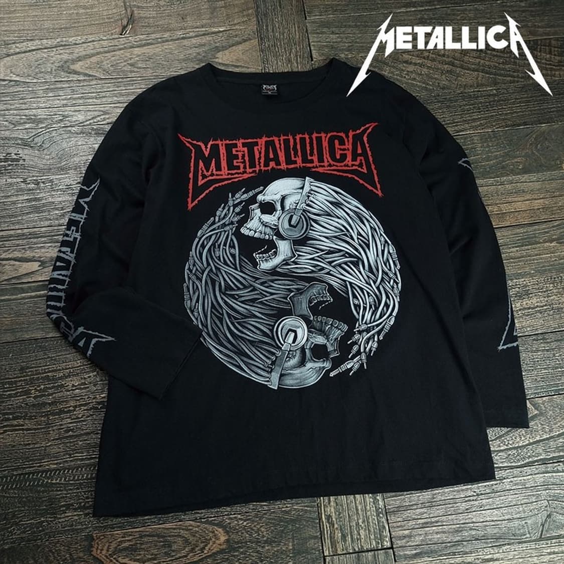 [빈티지] 메탈리카 프린팅 롱슬리브 긴팔티 락티 블랙 M20045 상품이미지1