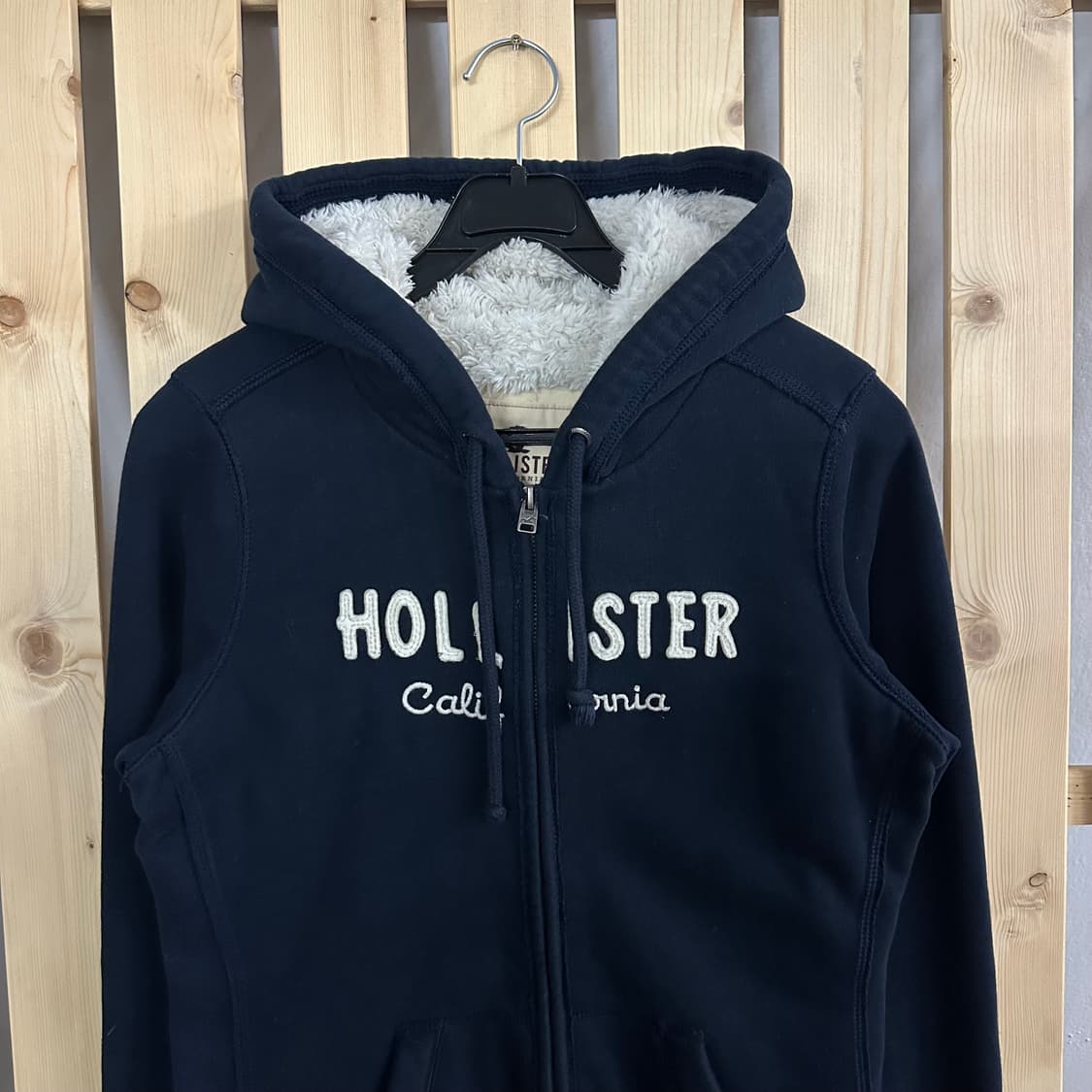 (M) 홀리스터 네이비 양털 후드집업 상품이미지3