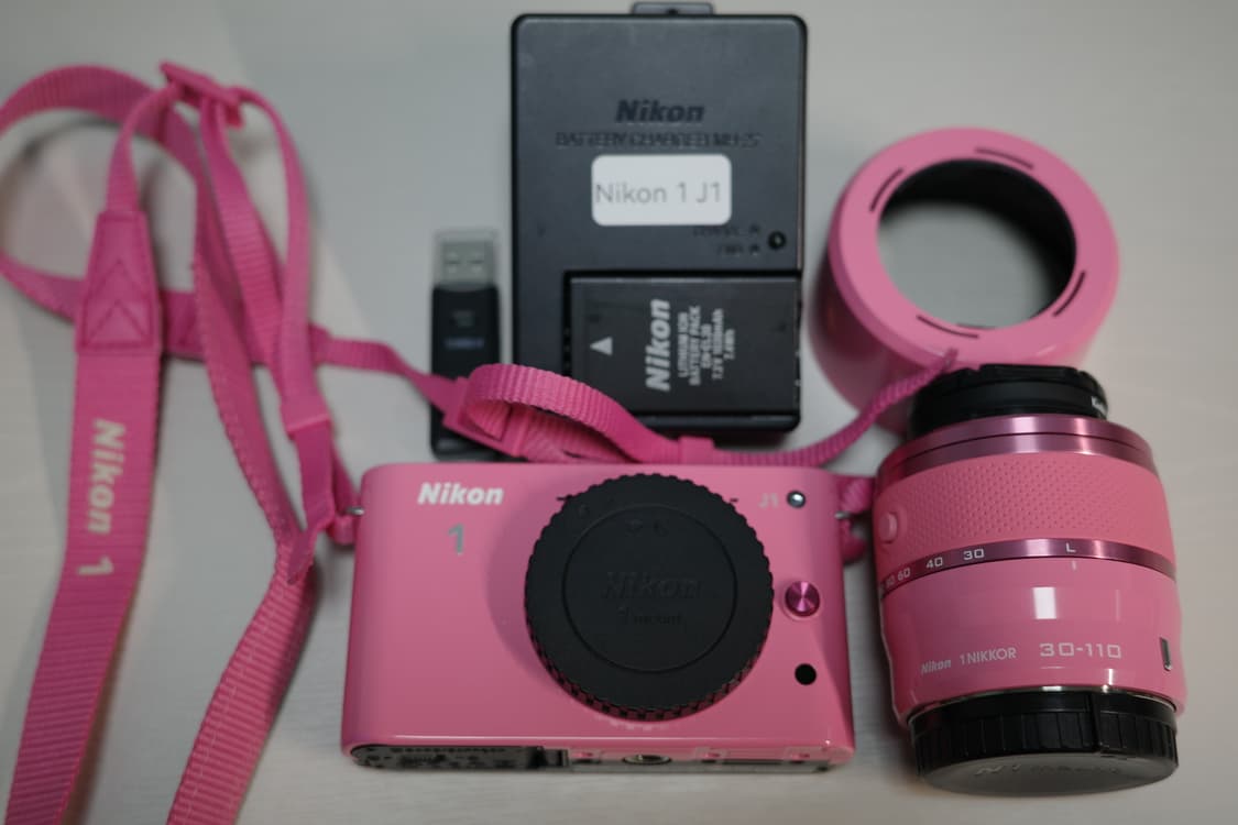 니콘 J1 미러리스 카메라 핑크 30-100 줌렌즈 Nikon 상품이미지2