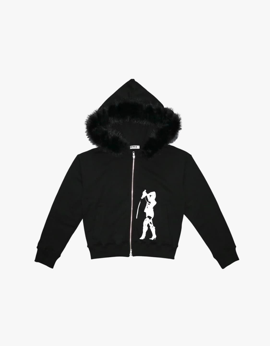 쇼미 메이슨홈 착용 이뮤 퍼 후드집업 상품이미지3