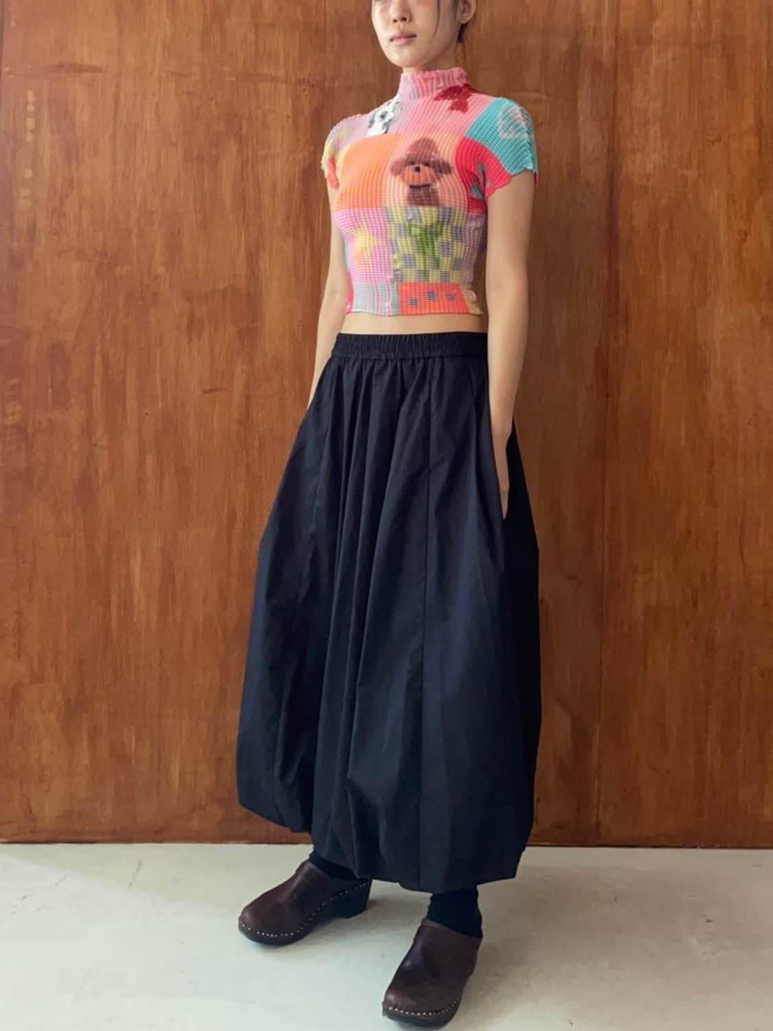 Kitsch half neck pleats top 상품이미지4