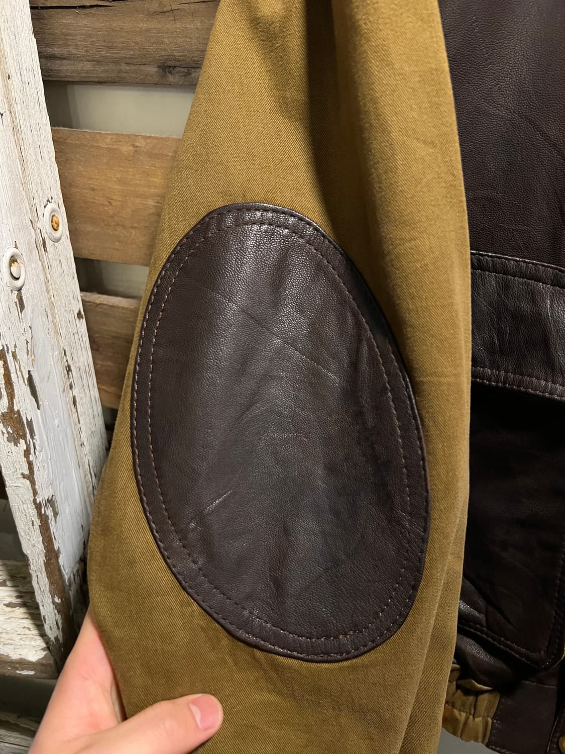 [2XL]90's Made in France 폴리레더 플라이트 자켓 상품이미지3