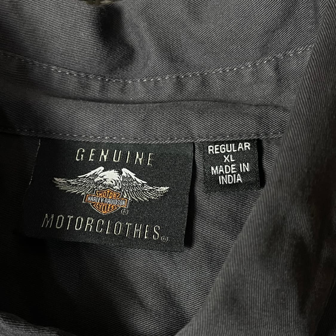할리데이비슨 차콜 로고 투포켓 반팔 셔츠 L 상품이미지4