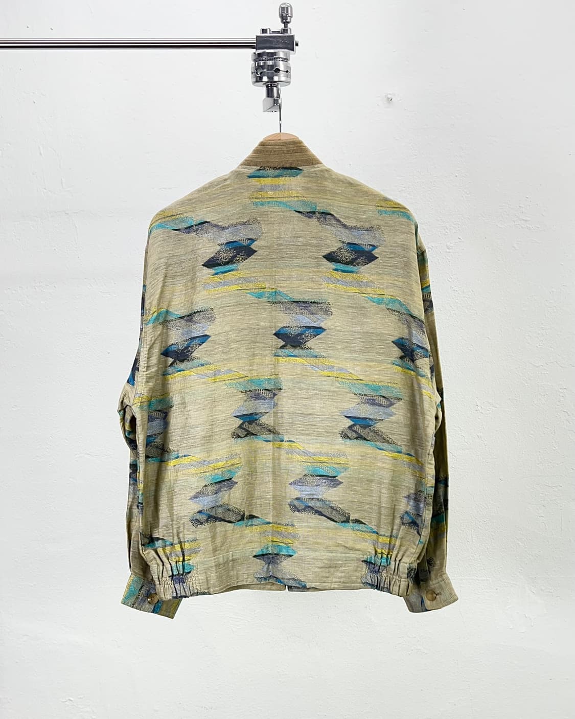 80s 이브 생로랑 풀오버 트라우트 리넨 블루종 자켓 상품이미지6