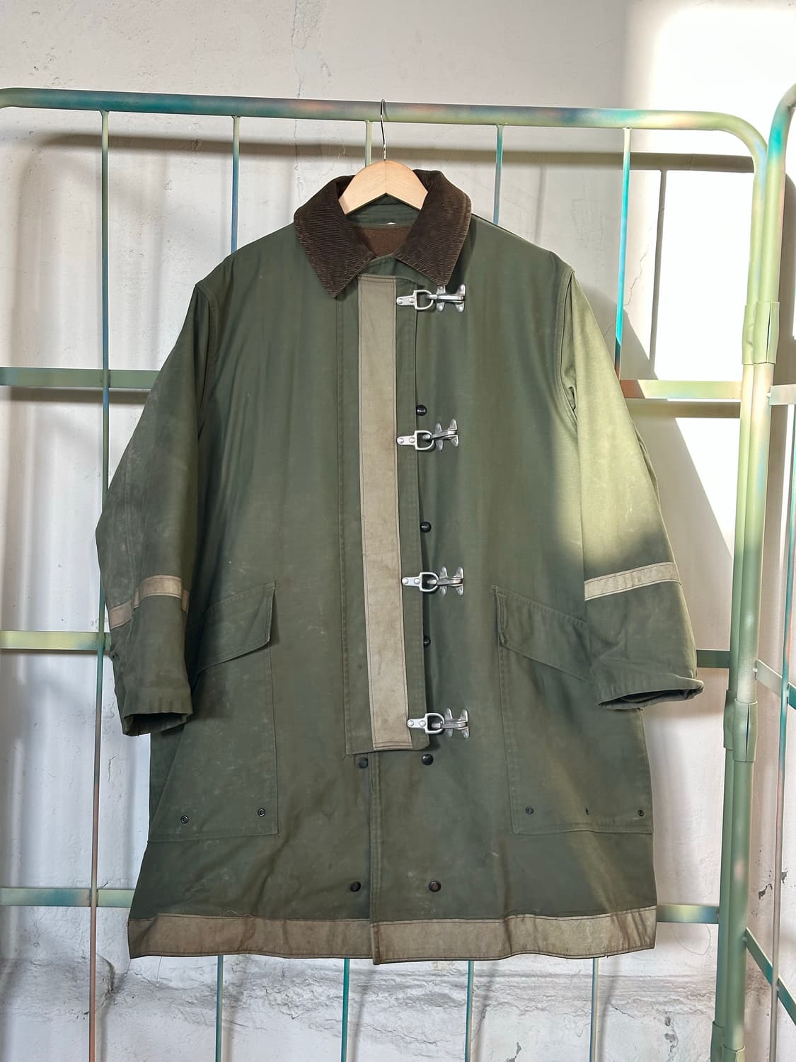 80년대 미군 소방관 덕코트 & 울 라이너 세트 (LARGE, LONG) 상품이미지1