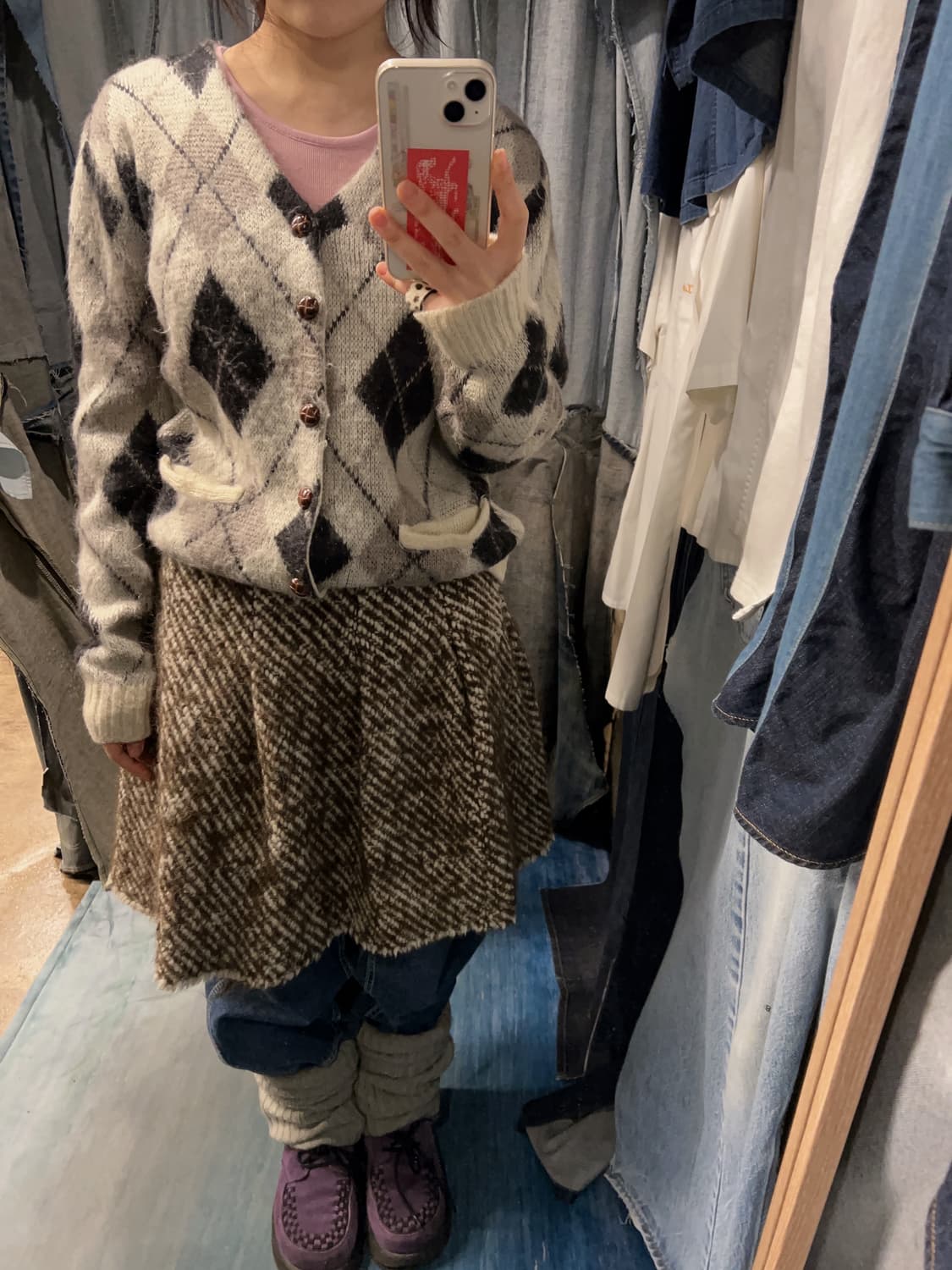 44-66 ) BLUE RAGE Mohair Cardigan 상품이미지2