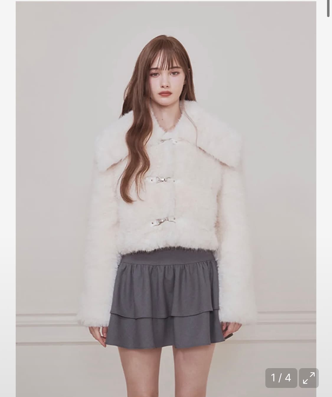 Notyourrose 낫유어로즈 베베 세일러 퍼 자켓 아이보리 상품이미지1