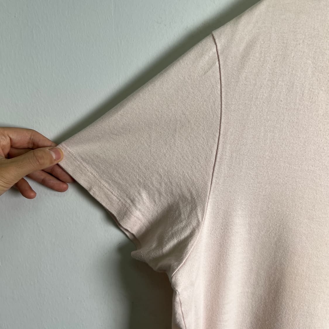 버버리 블랙 라벨 핑크 브이넥 반팔 티셔츠 상품이미지5