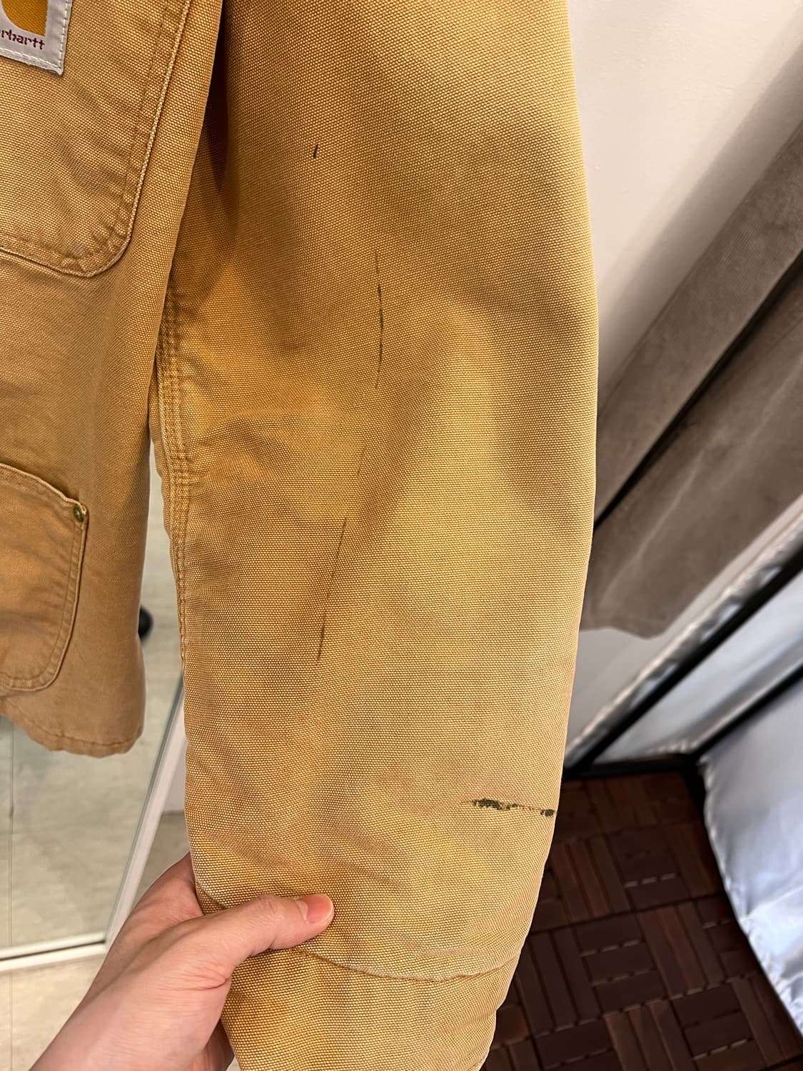 90s Carhartt 칼하트 덕 캔버스 초어 코트 (made USA) 상품이미지8