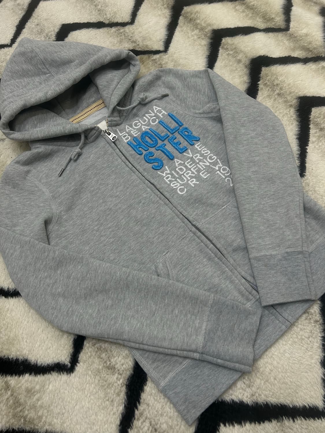 [S]홀리스터 스펠아웃 후드집업/그레이/기모 상품이미지2