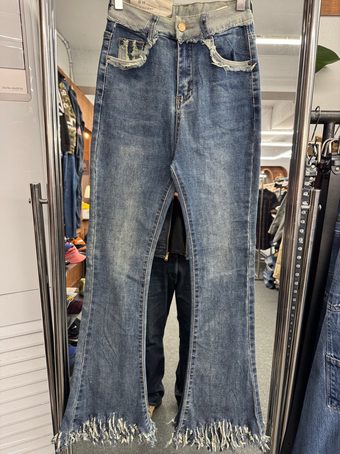 japanese vintage 여성 부츠컷 데님팬츠(밴딩) 상품이미지1