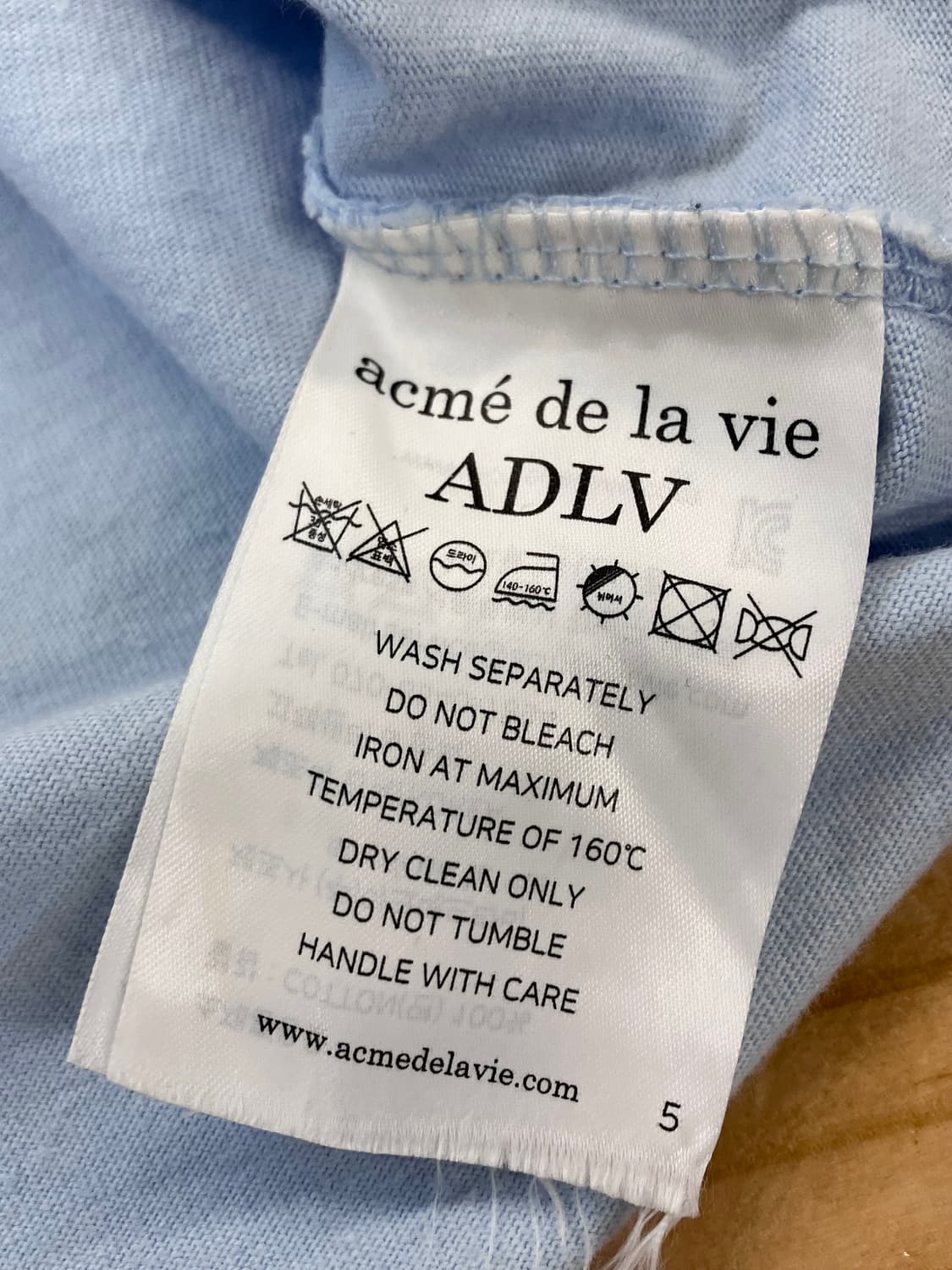 아크메드라비 반팔 티셔츠 스카이블루 #csz3892 상품이미지6