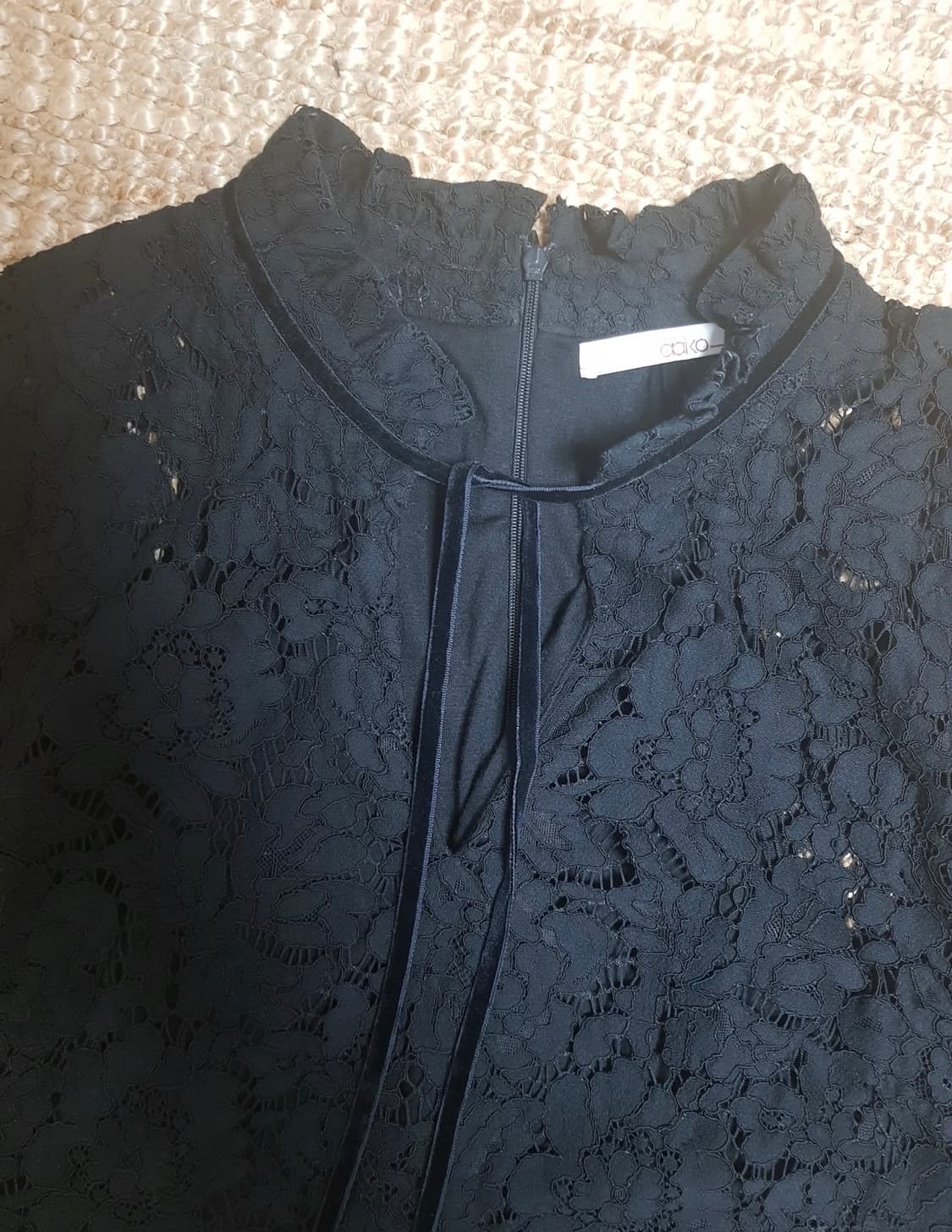 Aaiko 블랙 레이스 원피스 엠브로이더리 / 셀프포트레이트 가니 꼬르소 상품이미지2