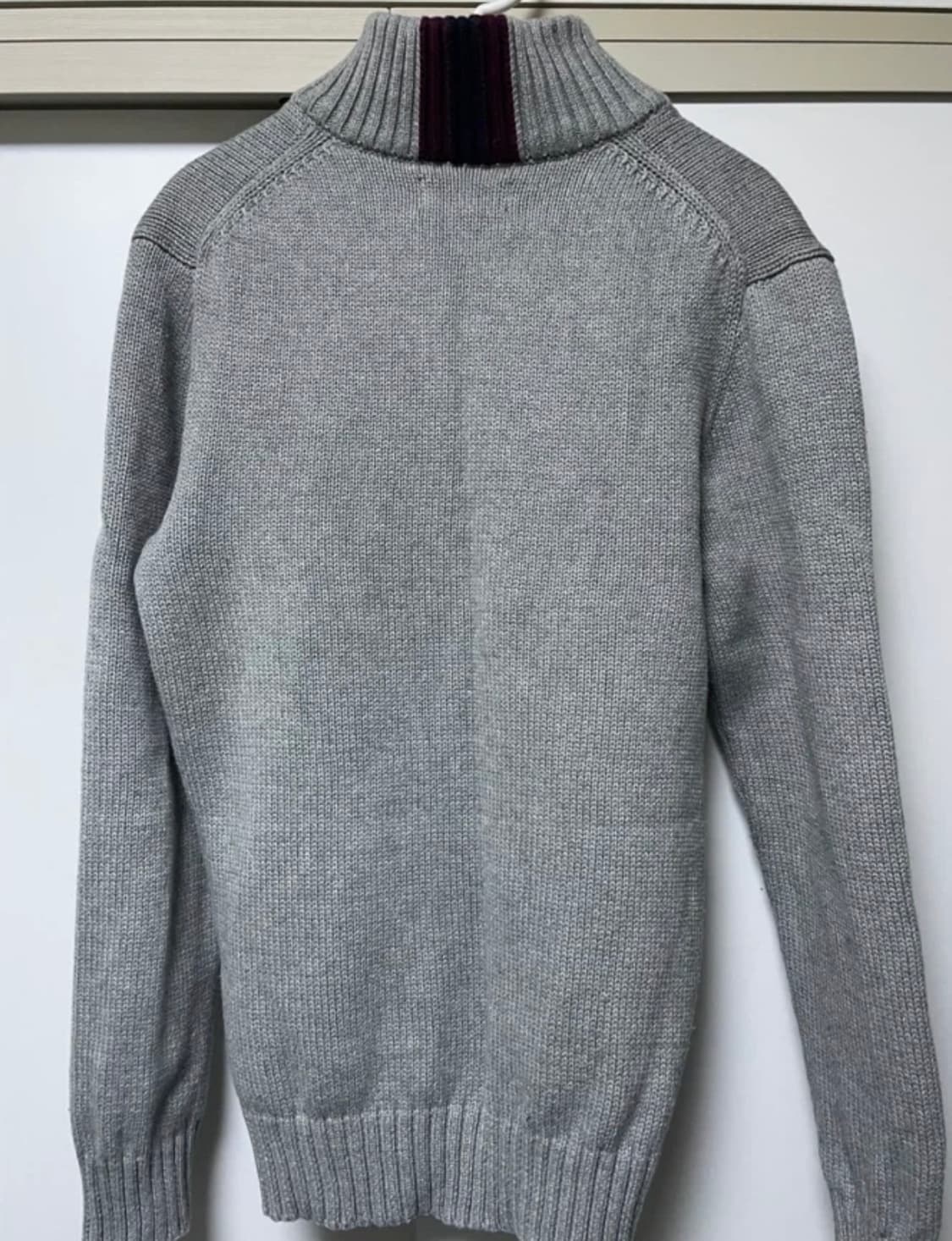 폴로 8-18세 코튼 풀 지퍼 스웨터(그레이) 상품이미지4