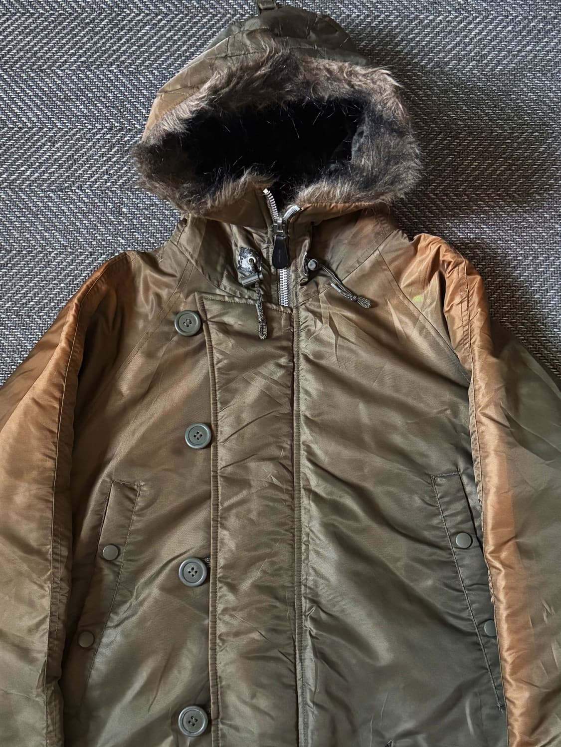 90s VIRGIN VOYAGE 선페이드 N3-B 밀리터리 파카(105) 상품이미지2