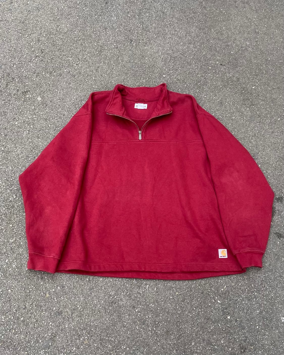 3XL) 칼하트 레드 반집업 스웻셔츠 상품이미지1