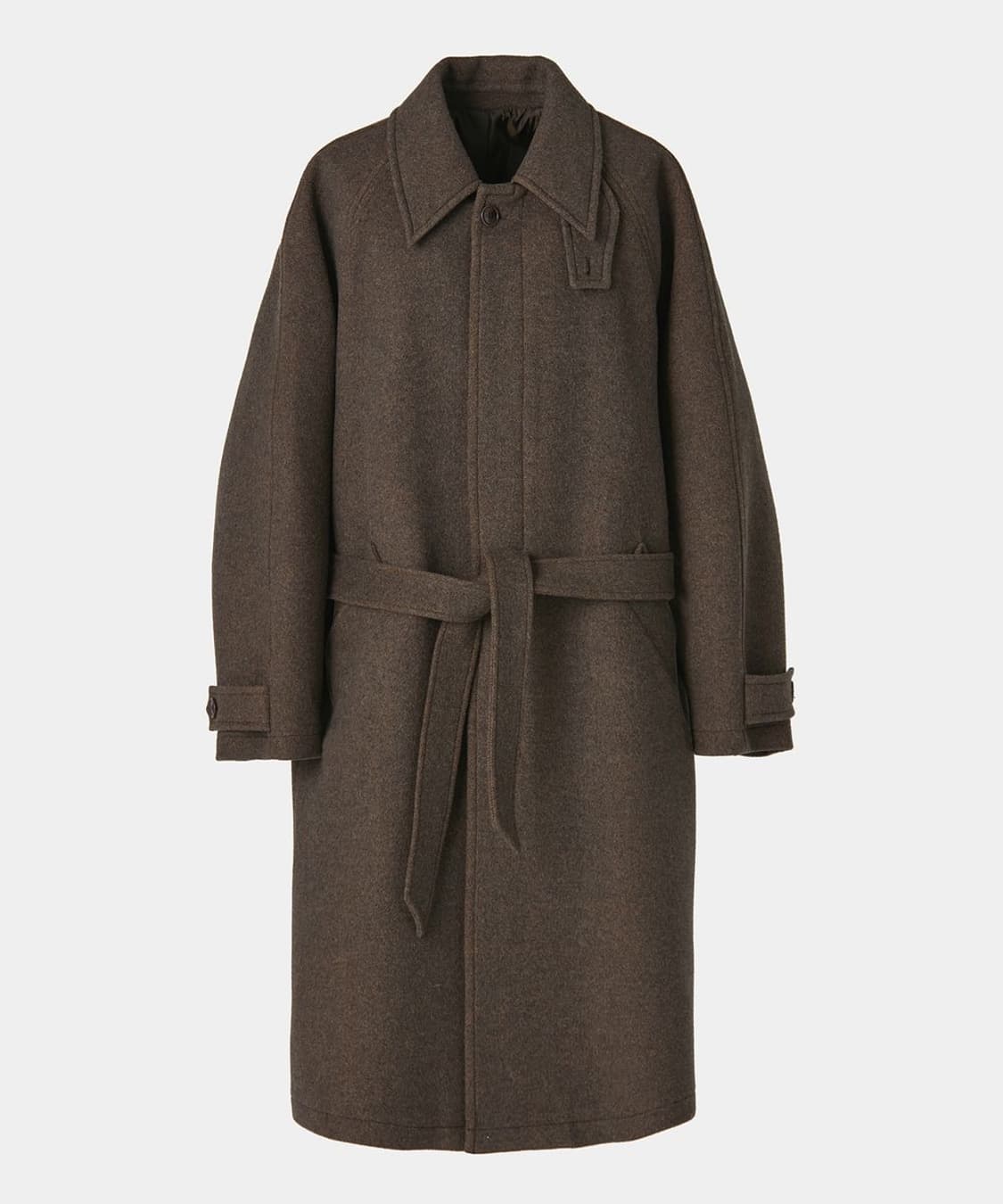 쿠어 오버사이즈 클래식 발마칸 코트 멜란지브라운 상품이미지1