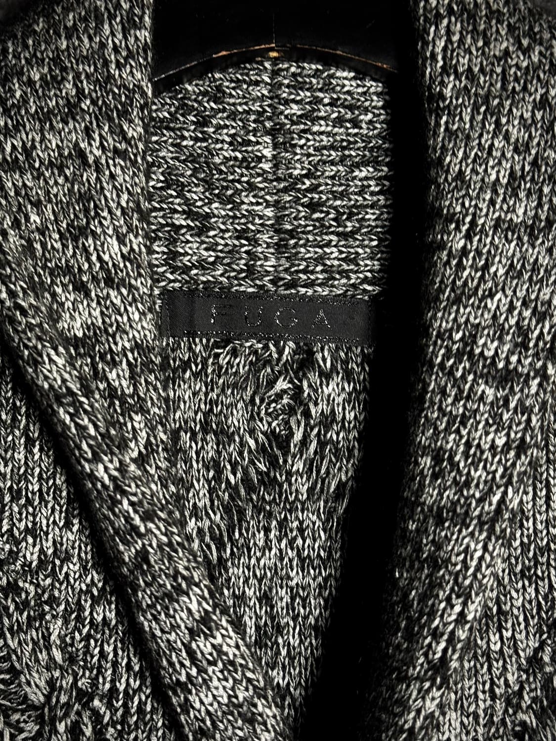 FUGA – Grey Cable Knit Shawl Cardigan 상품이미지1
