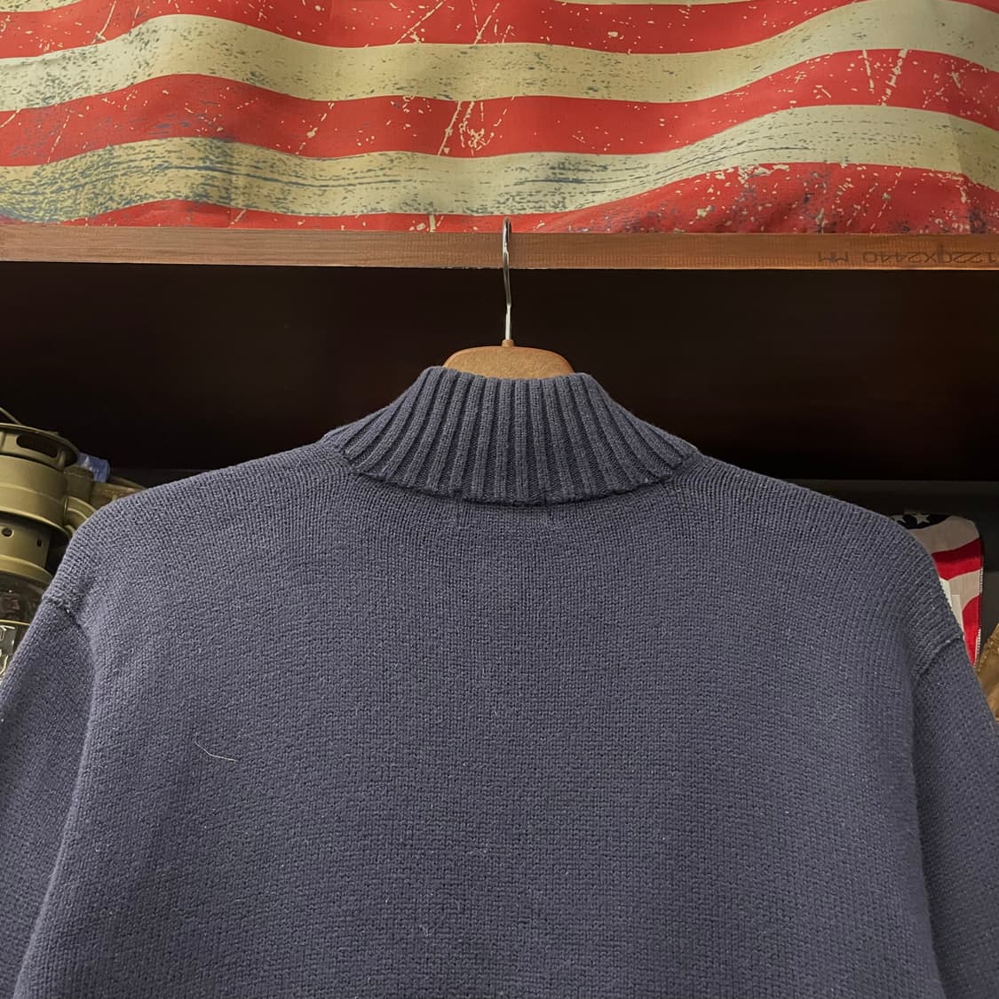 폴로 랄프로렌 신형 라벨 모크 넥 버튼 니트 스웨터 상품이미지4