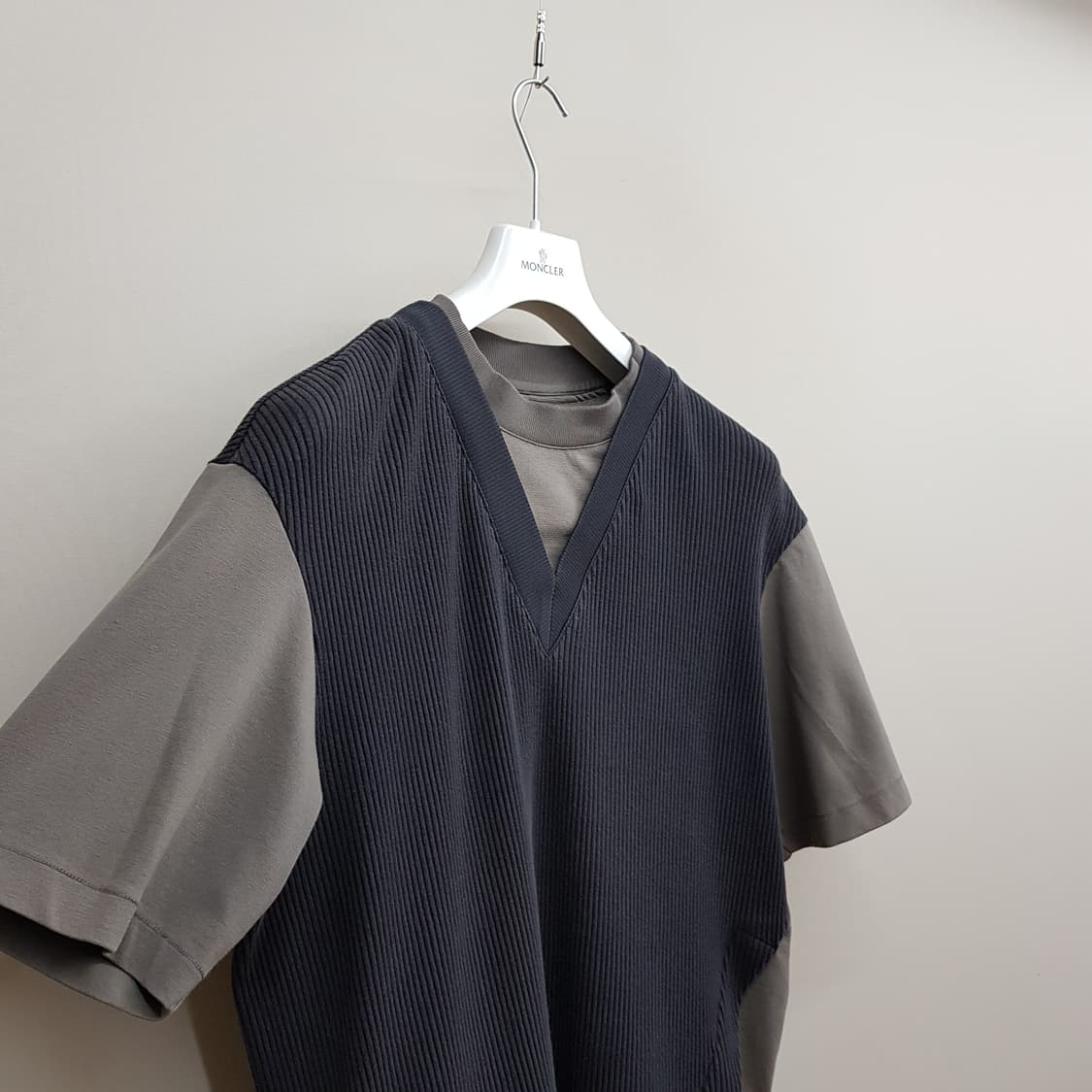 한섬 시스템옴므 2022 레이어드 반팔 티셔츠 100사이즈 상품이미지4