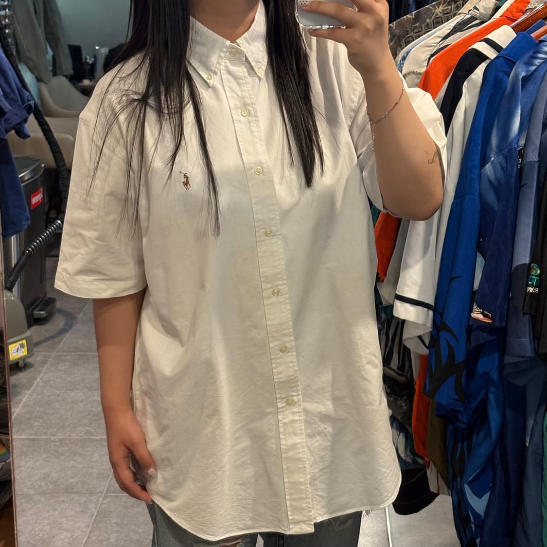 [NO.9] 폴로 반팔 셔츠 화이트 상품이미지3