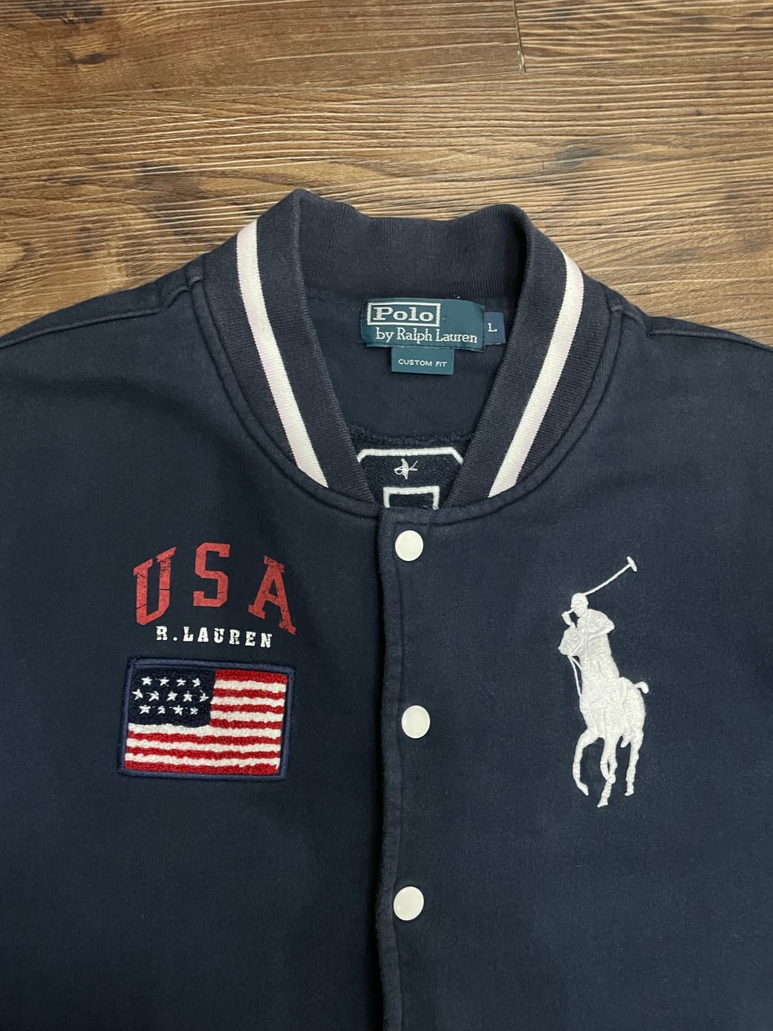 폴로 빅포니 USA 성조기 바시티 자켓 네이비 상품이미지2