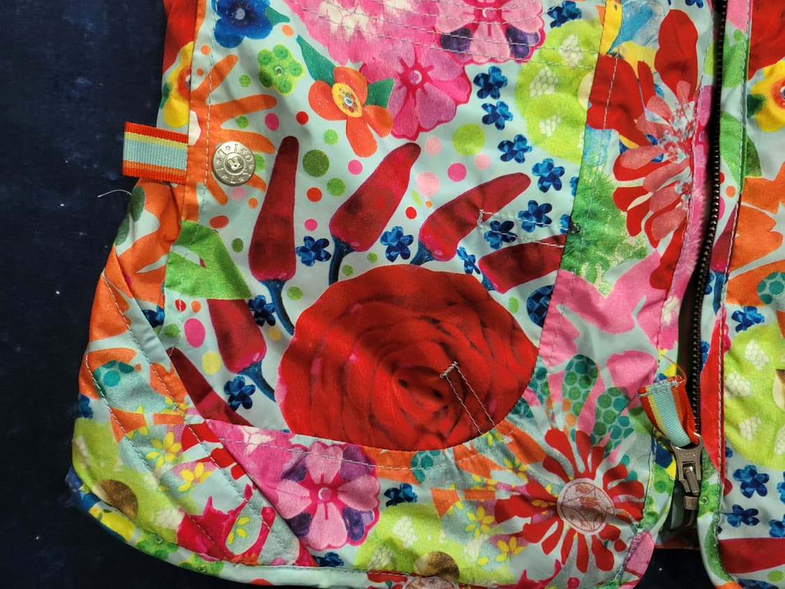 오일릴리 정품 플라워 패턴 후드 패딩 조끼 상품이미지7