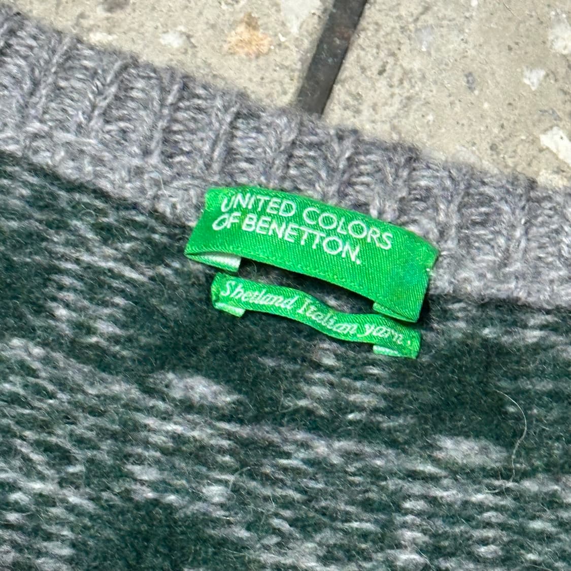 베네통 셔틀랜드 울 패턴 니트 상품이미지4