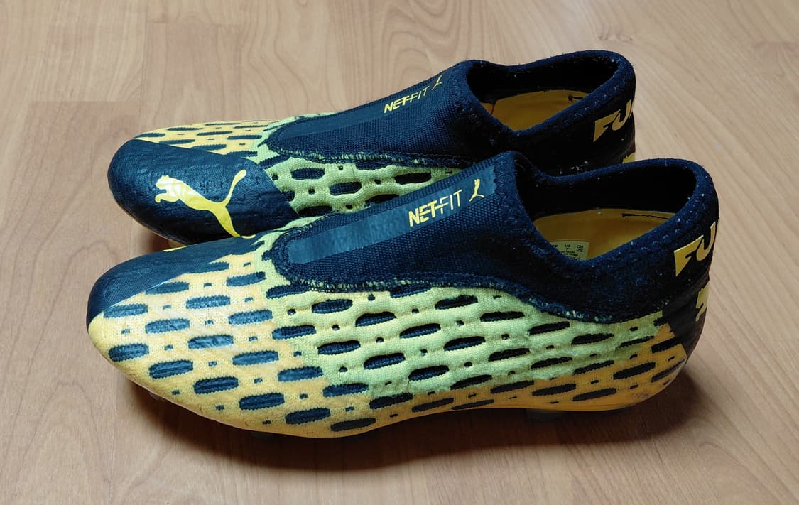 푸마 퓨쳐 네트핏 축구화 블랙/옐로우 250mm 무료배송 상품이미지1