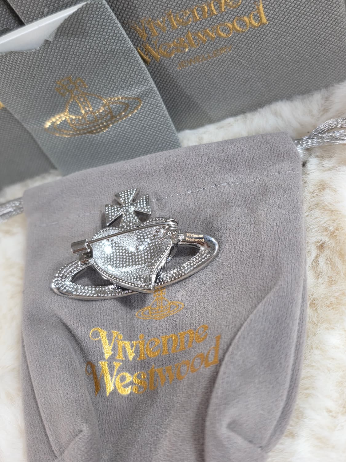 빈티지 비비안웨스트우드 블랙실버 브로치 상품이미지5