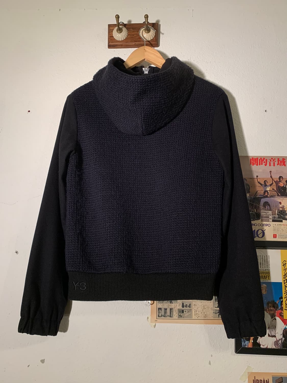 요지야마모토 y-3 니트 도킹 후드집업 상품이미지6