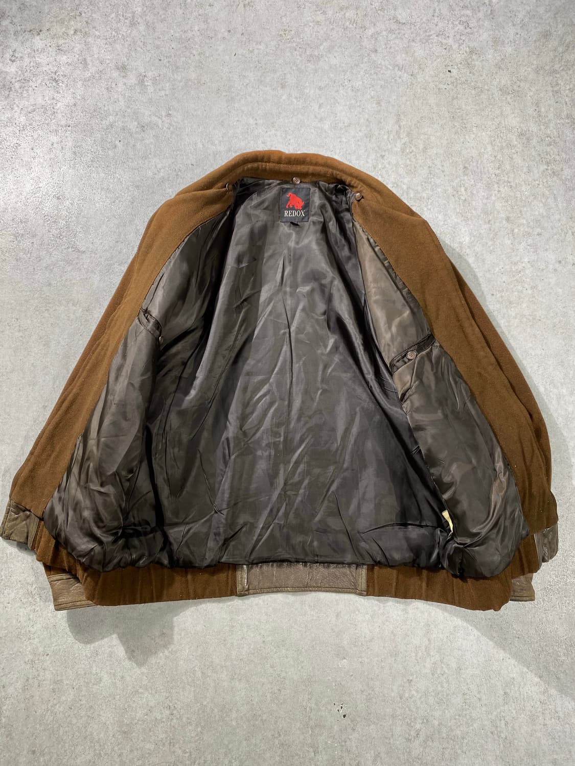 [105] 90s REDOX 레드옥스 브라운 울 레더 블루종 자켓 상품이미지5