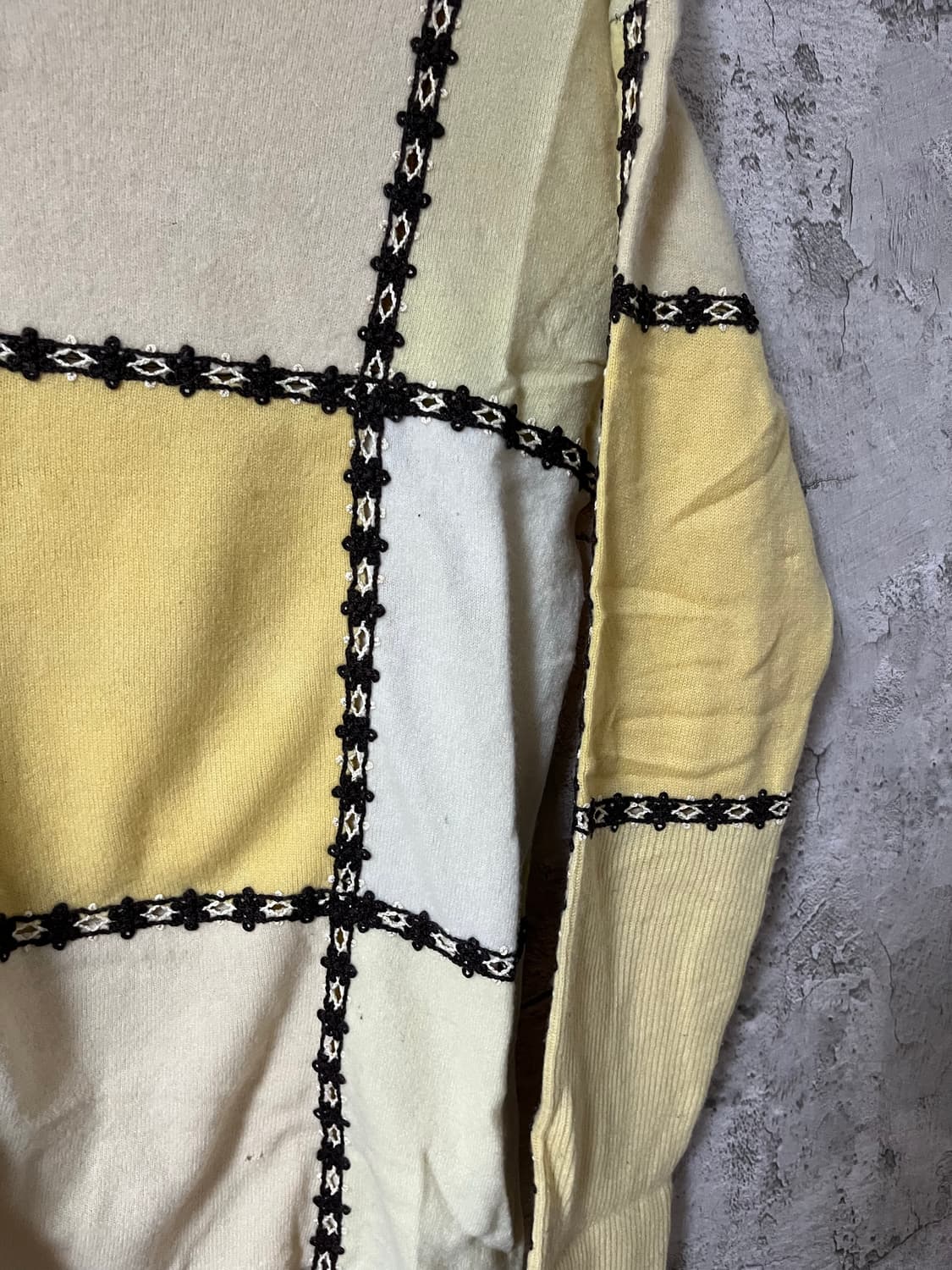 넘버나인 02AW “nowhere man"1of1 캐시미어 패치워크 니트 상품이미지5