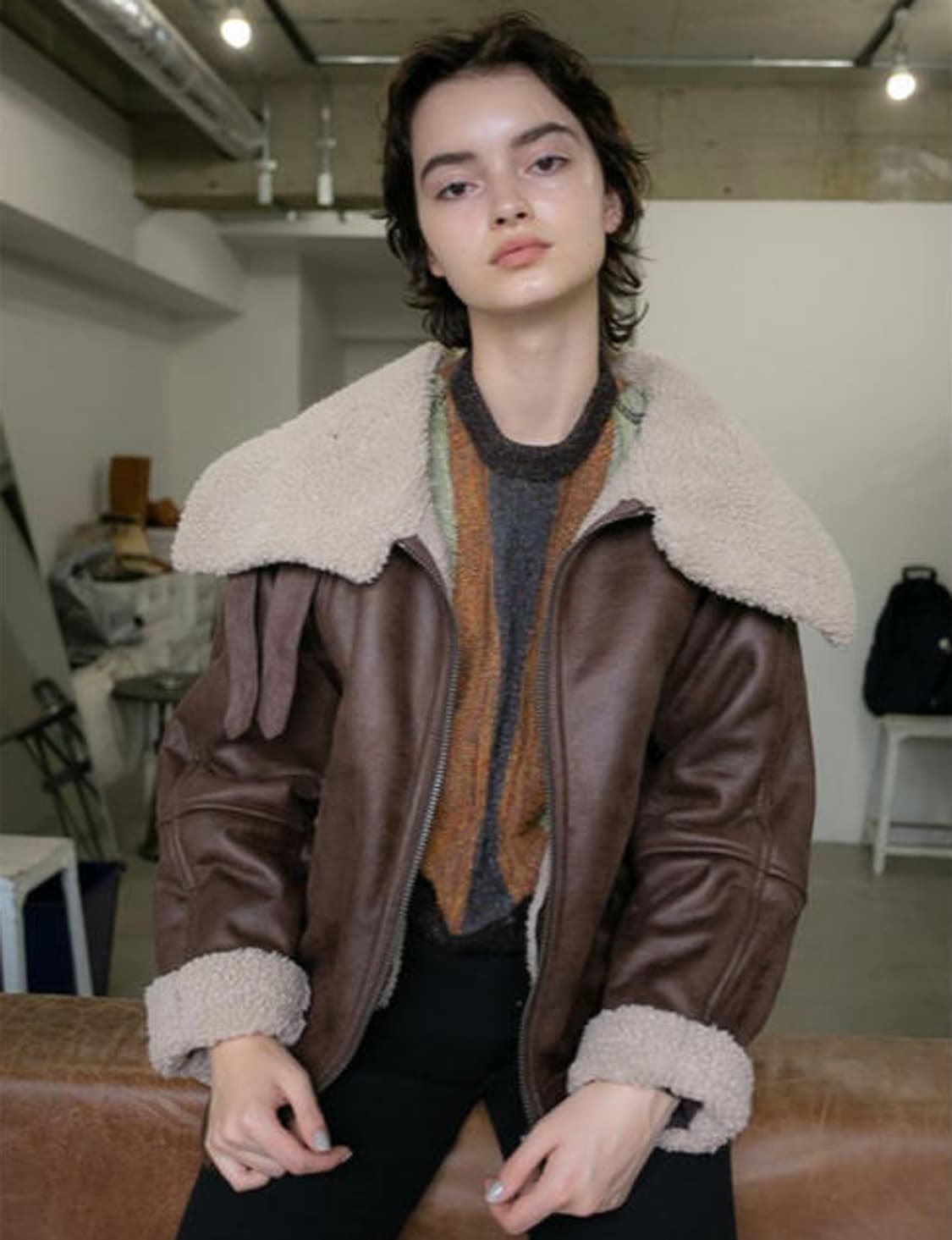 F) perverze 퍼버즈 무스탕 상품이미지1