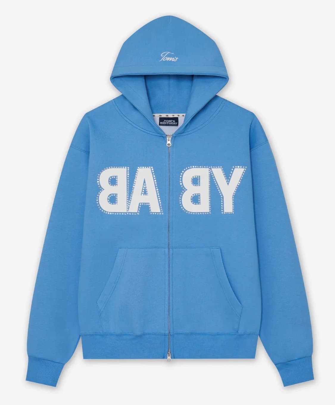 톰스벌스데이  베이비 로고 큐빅 후드집업 스카이 상품이미지2