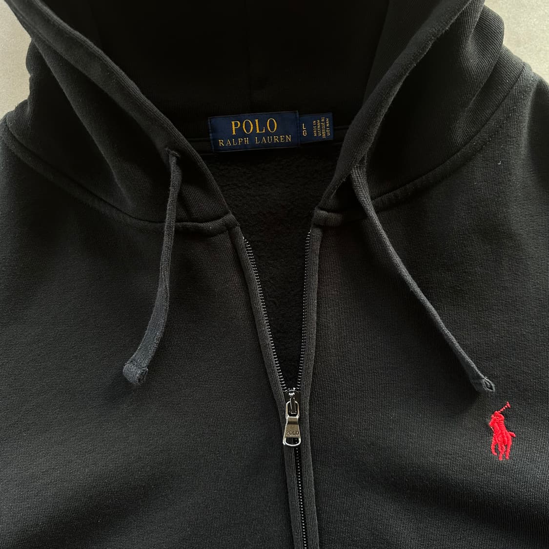 [L]폴로 랄프로렌 블랙 기모 후드집업 상품이미지7