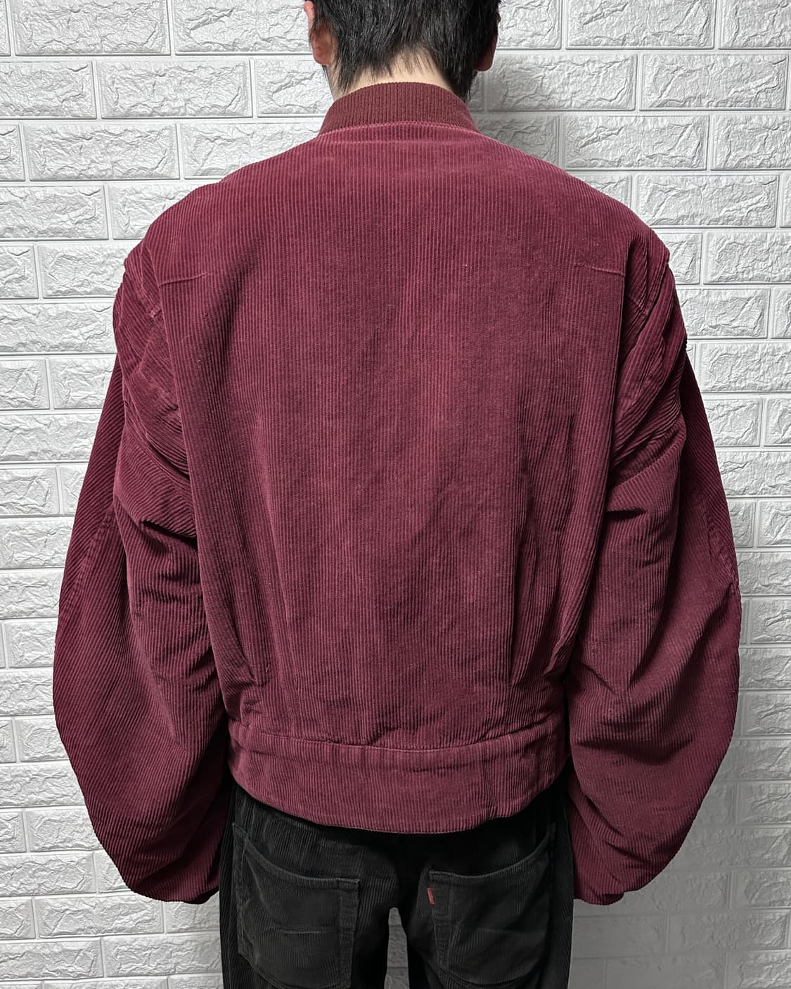 와인 버건디 코듀로이 봄버 자켓 상품이미지6