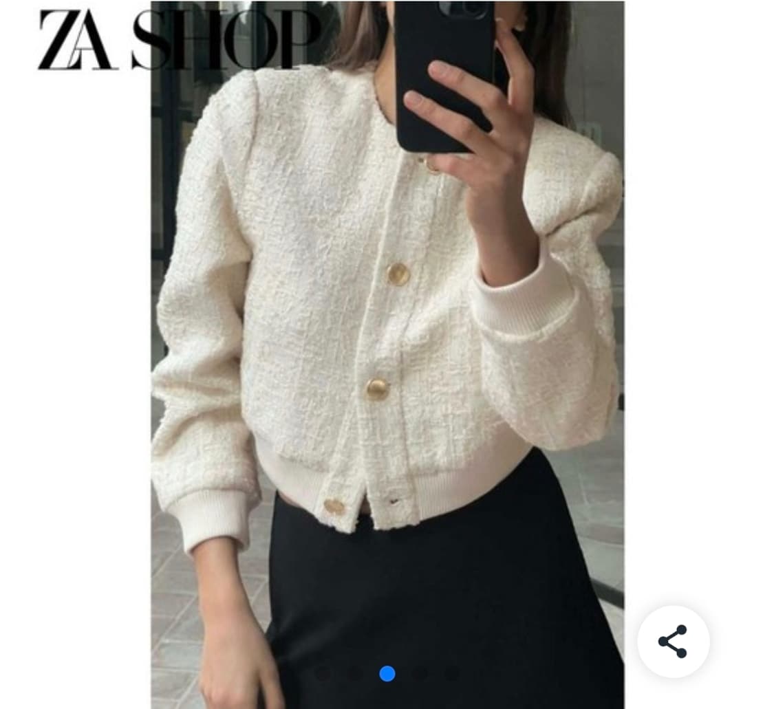 자라 트위드 숏점퍼 상품이미지1