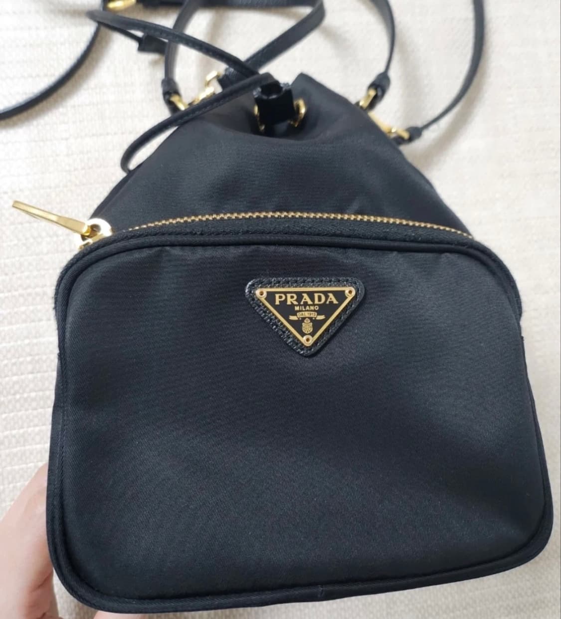 프라다 나일론 버킷백 블랙 복조리백 상품이미지4
