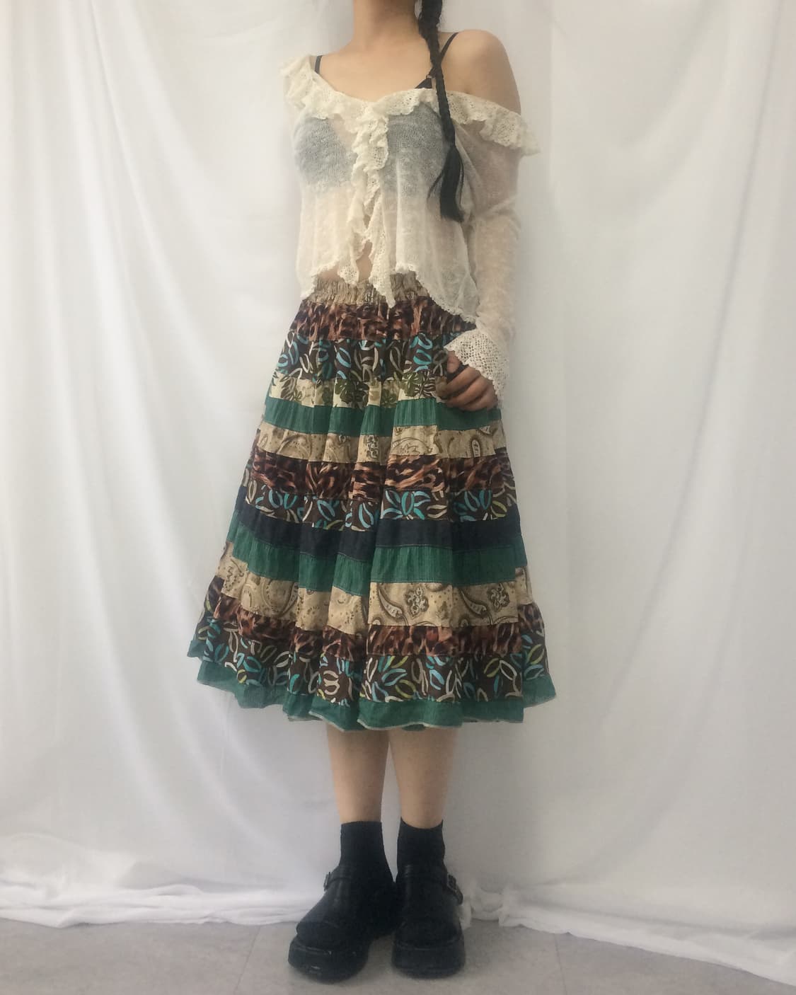 Patch work layer skirt 상품이미지5
