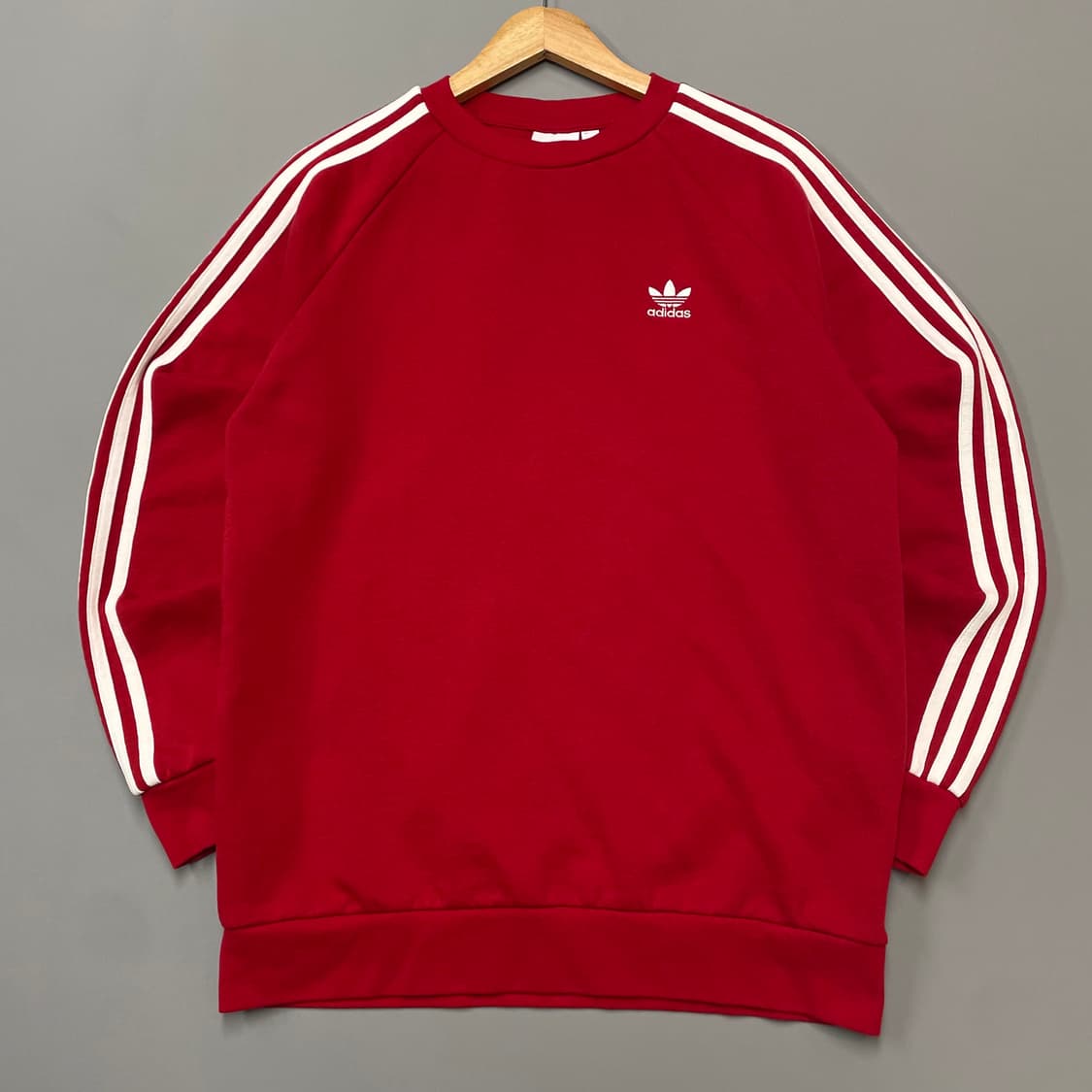 아디다스 삼선 맨투맨 레드 XL [040104] 상품이미지2